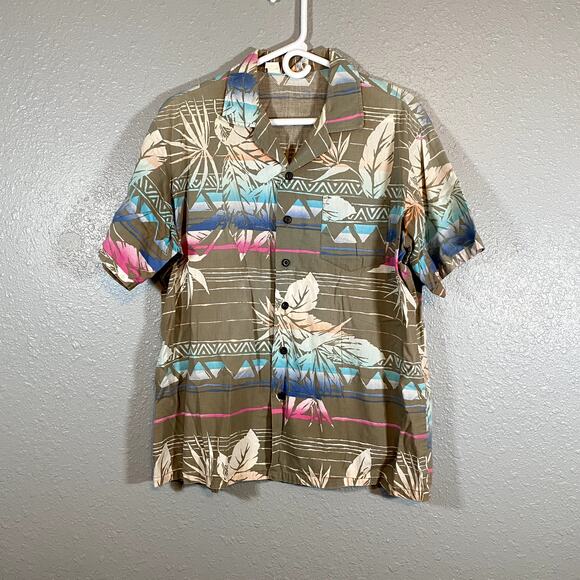 Kennington California Large Hawaiian Shirt Button Up Resort Travel Button Top - Picture 1 of 7